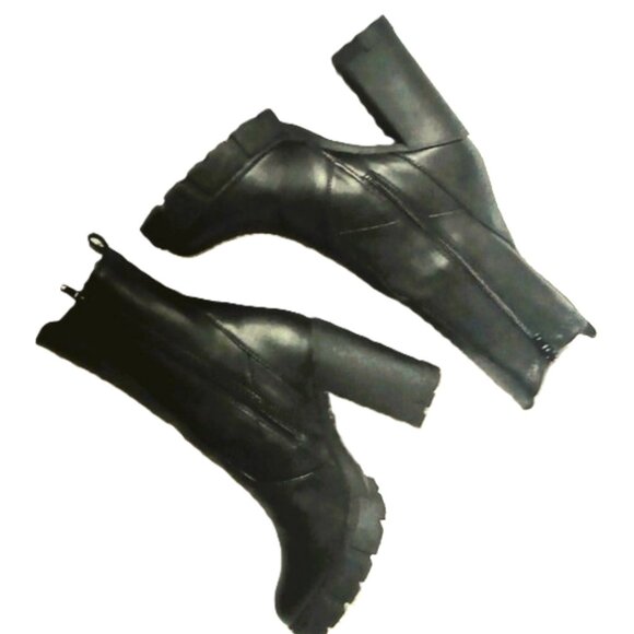 ALDO. ILANNA PLATFORM BOOTIE. BLACK SIZE 9. - Picture 3 of 9